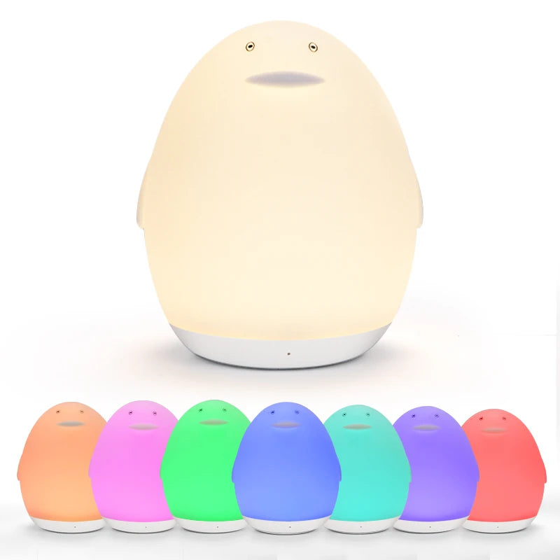 7 Color Changing Night Light RGB Remote Control Touch Dimmable Lamp Portable Table Bedside Lamps USB Rechargeable Night Lamp
