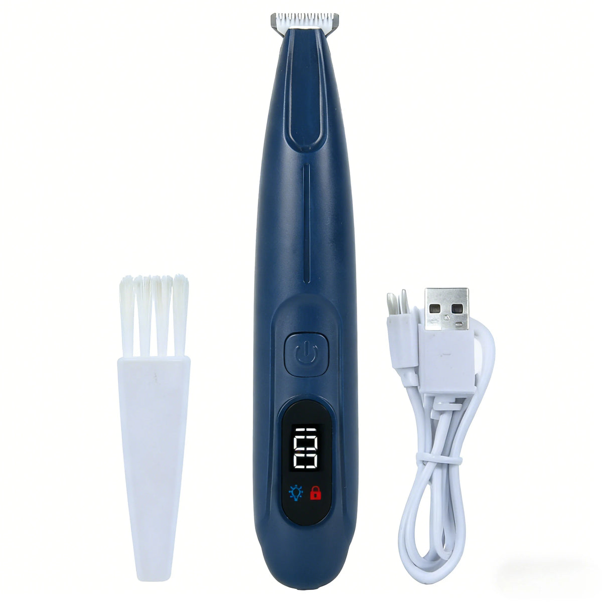 Dogs Cats 2 in 1 Grooming Kit Pet Hair Trimmer with LED & UV Light, Waterproof Electric Shaver
