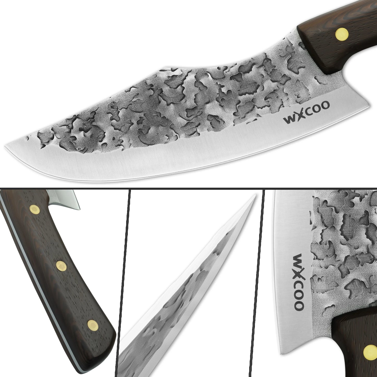 1PC Handmade Boning Knife 5CR15 Stainless Steel Butcher's Knife Cooking Knife for Kitchen Multifunction Chef Knife Outdoor Kitchen Knife Cooking Accessories Meat Knife