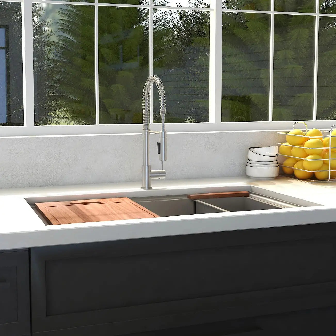 30 in Undermount Single Bowl Stainless Steel Kitchen Sink with Bottom Grid Accessories, Custom