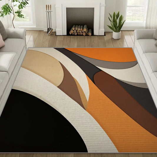 Modern Minimalist Abstract Geometric Large Area Sofa Carpet Home Anti-Slip Mat Easy Cleaning And Maintenance Living Room Rug