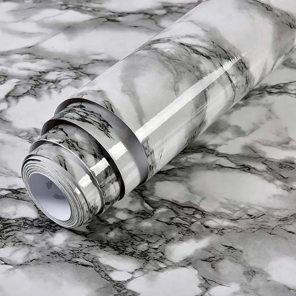 55cm Marble Vinyl Self Adhesive Wallpaper Waterproof Contact Paper PVC Wall Stickers for Kitchen Livingroom Home Decorative Film