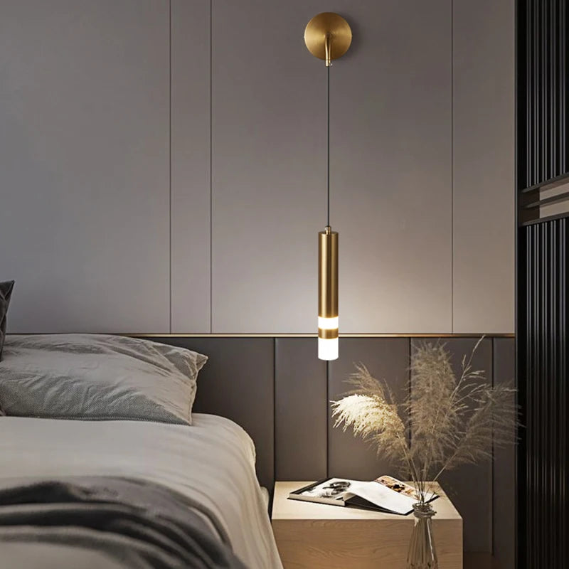 Nordic Bedroom Decoration Wall Lamp Iron Material Linear Light With Reading Spot Lamp Hotel Indoor Luxury LED Modern Wall Lustre