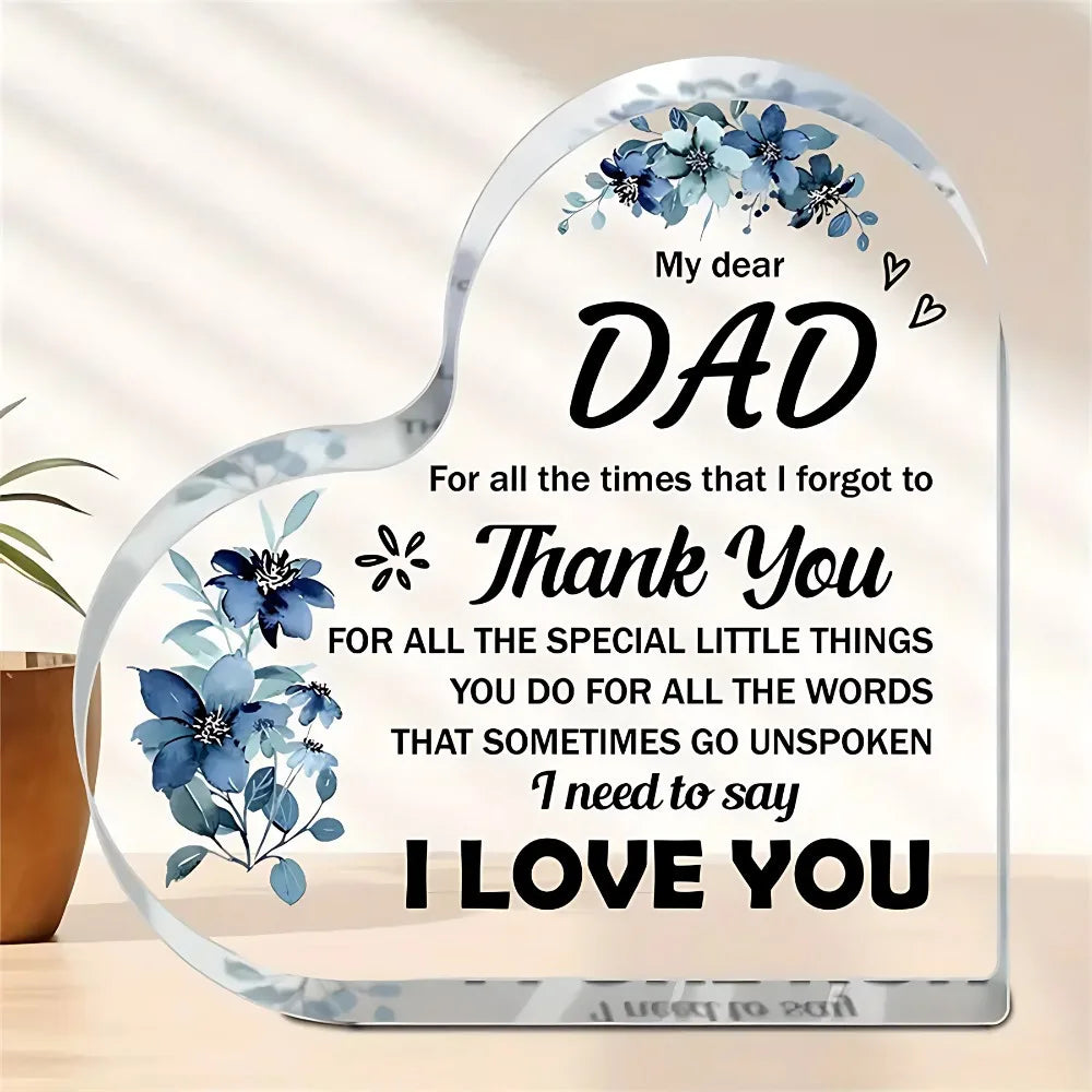 acrylic block puzzle plaque decoration - Exquisite gift for daughter and son to father - Christmas and Thanksgiving