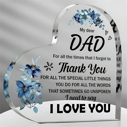 acrylic block puzzle plaque decoration - Exquisite gift for daughter and son to father - Christmas and Thanksgiving