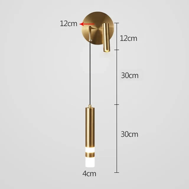 Nordic Bedroom Decoration Wall Lamp Iron Material Linear Light With Reading Spot Lamp Hotel Indoor Luxury LED Modern Wall Lustre