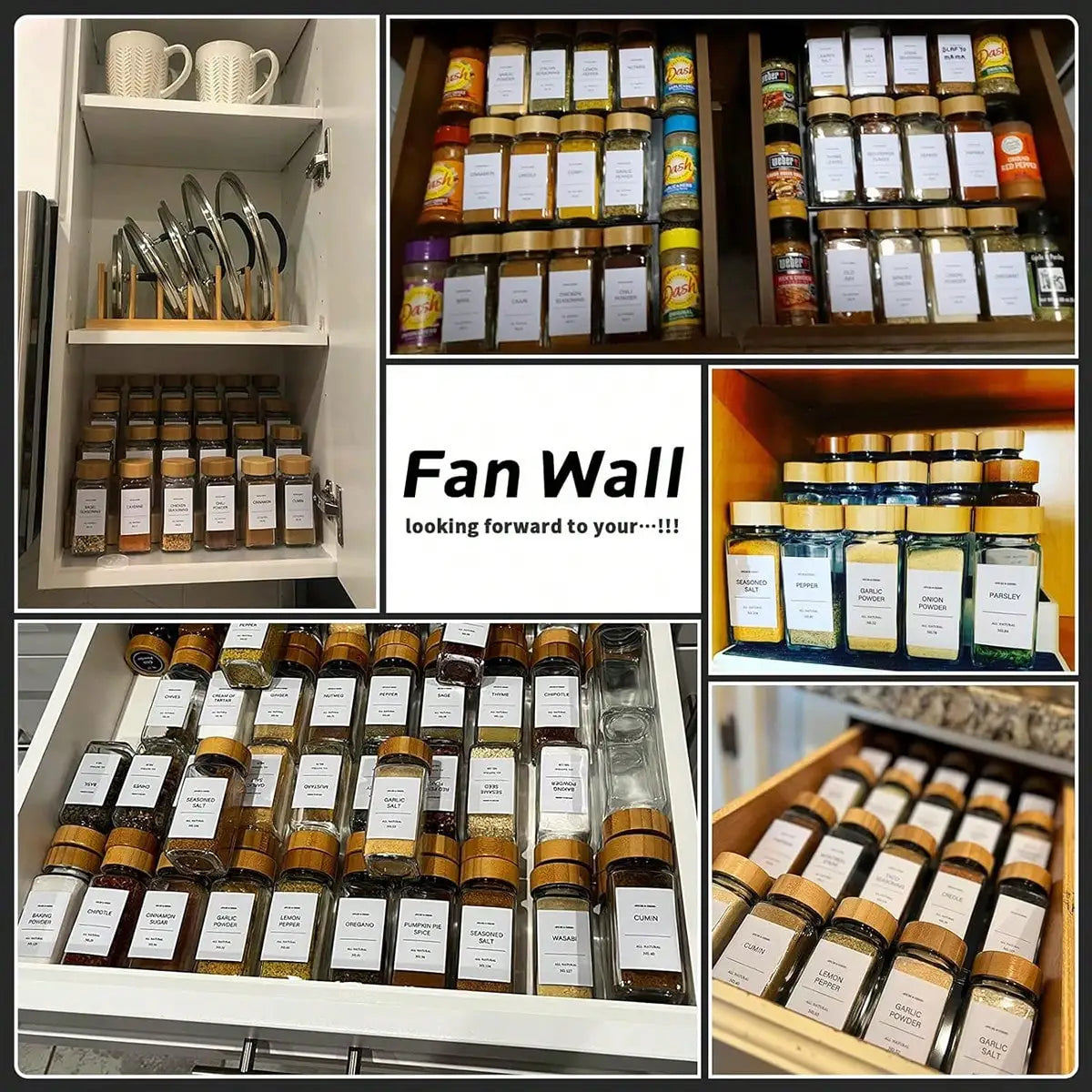 Glass Spice Jars With Bamboo Lids Modern Farmhouse 4oz Square Glass Spice Bottles 36 Pack Spice Container Set With Shaker Lids Preprinted Labels Silicone Funnel For Kitchen Cabinet Pantry Drawer Spice Rack Housewarming Gift