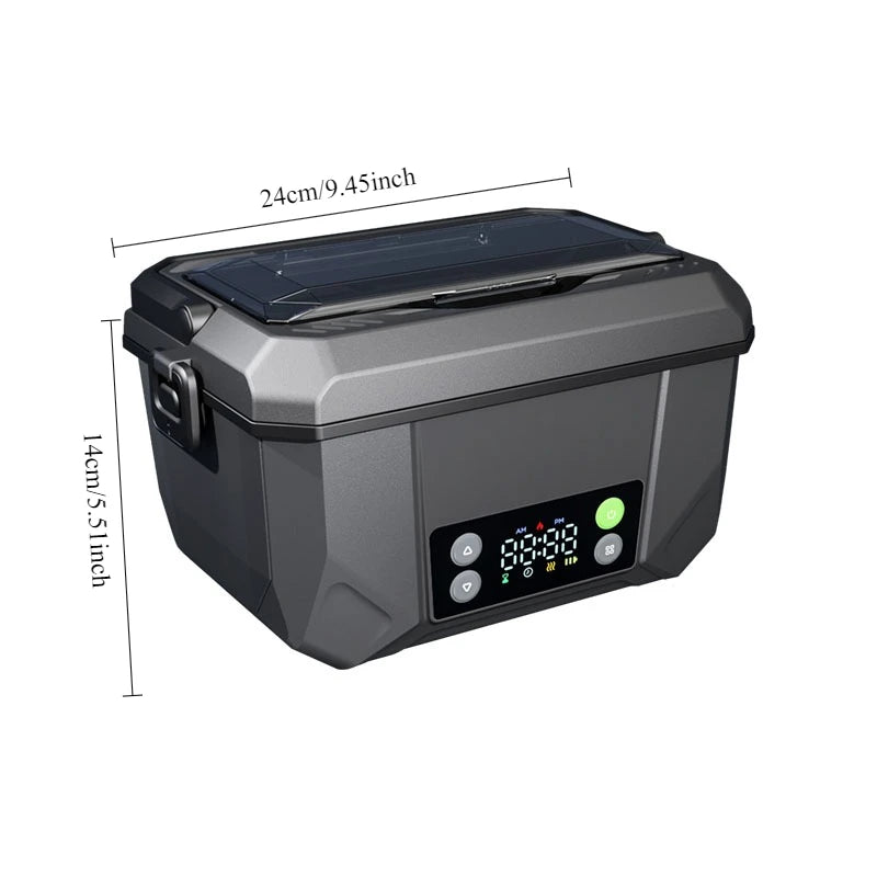 1500ML Electric Heating Lunch Box USB Rechargeable Portable Food Warmer Container with Display Screen Home Office Car Travel Food Storage Box