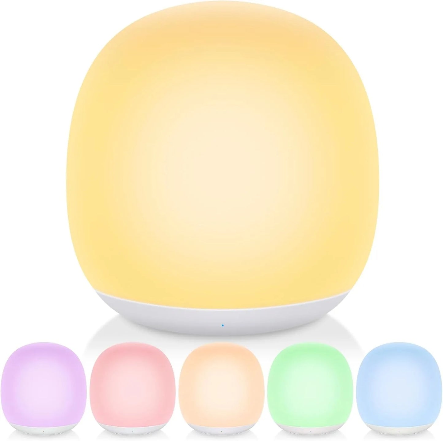 7 Color Changing Night Light RGB Remote Control Touch Dimmable Lamp Portable Table Bedside Lamps USB Rechargeable Night Lamp