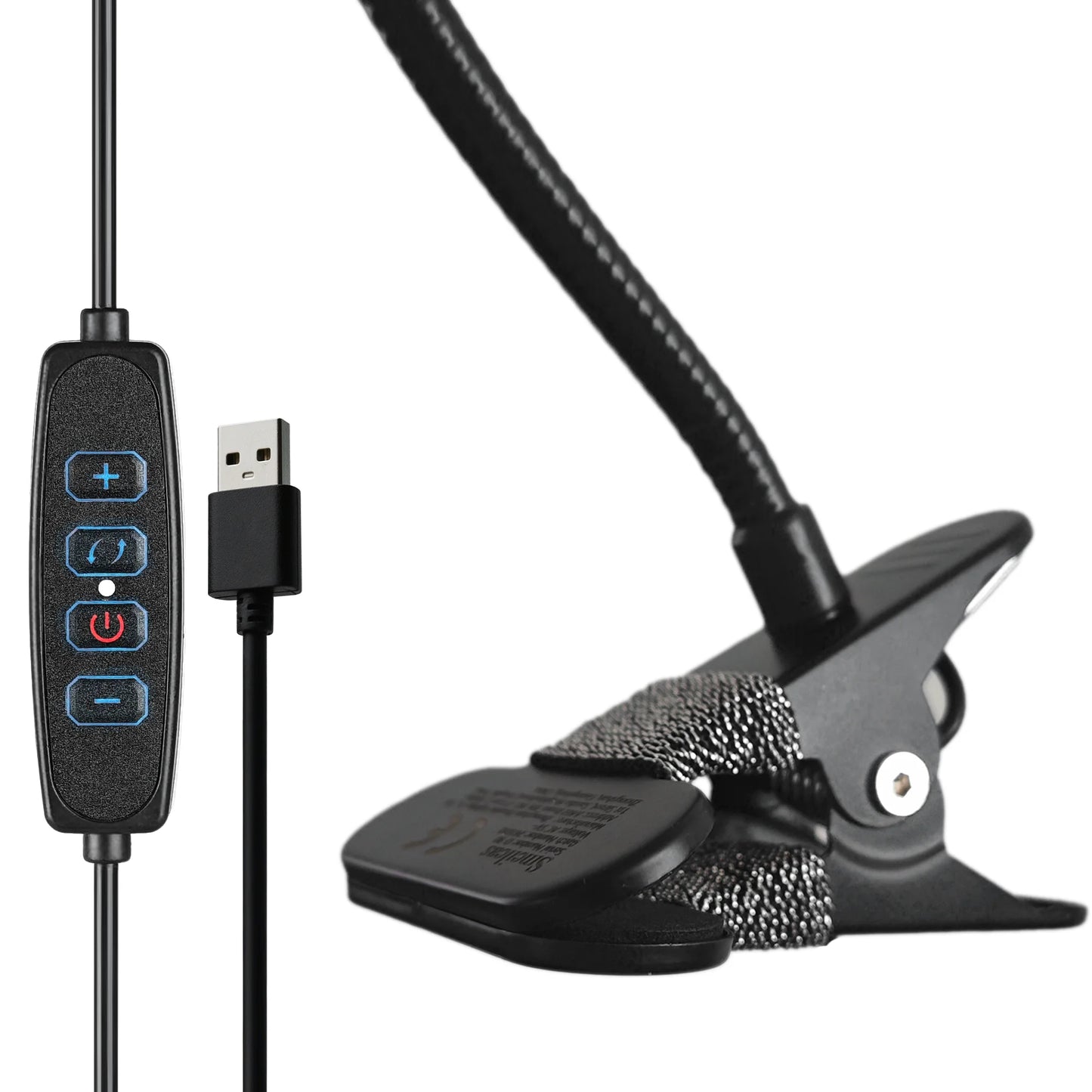 Dimmable LED Clip On Magnifying Lamp 5X, Clamp Magnifying Glass with Light for Reading, Crafts, DIY & Repair, 1 Piece.