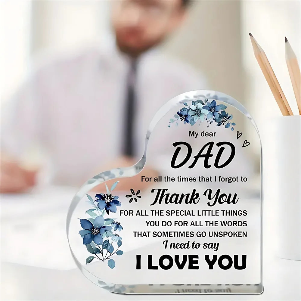 acrylic block puzzle plaque decoration - Exquisite gift for daughter and son to father - Christmas and Thanksgiving