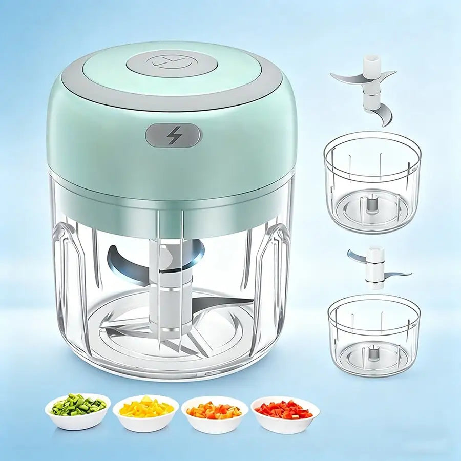 250ml Mini Rechargeable Garlic Chopper And Meat Grinder, Durable And Sturdy, Suitable For Crushing Garlic, Chili, Onion, Minced Meat, Nuts And More!