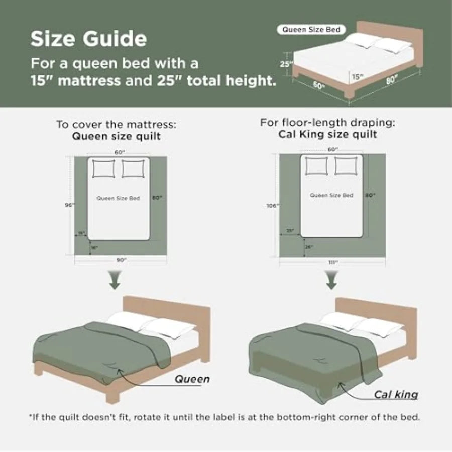 Comforter Set - 7 Pieces Floral Sage Green GentleSoft™ Bedding Sets Bed in a Bag with Botanical Flowers Winter Comforter Sheets