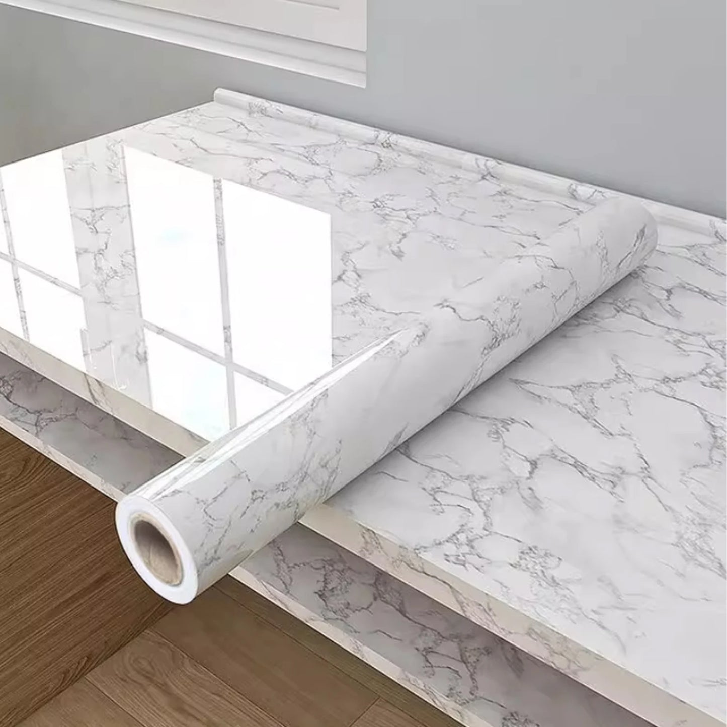 55cm Marble Vinyl Self Adhesive Wallpaper Waterproof Contact Paper PVC Wall Stickers for Kitchen Livingroom Home Decorative Film