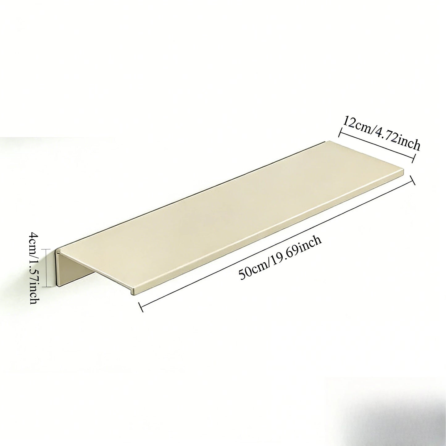 No Drilling Bedroom Decoration Wall Shelves Bathroom Study Living Room Metal Floating Shelves Single-Layer Storage Plants Books
