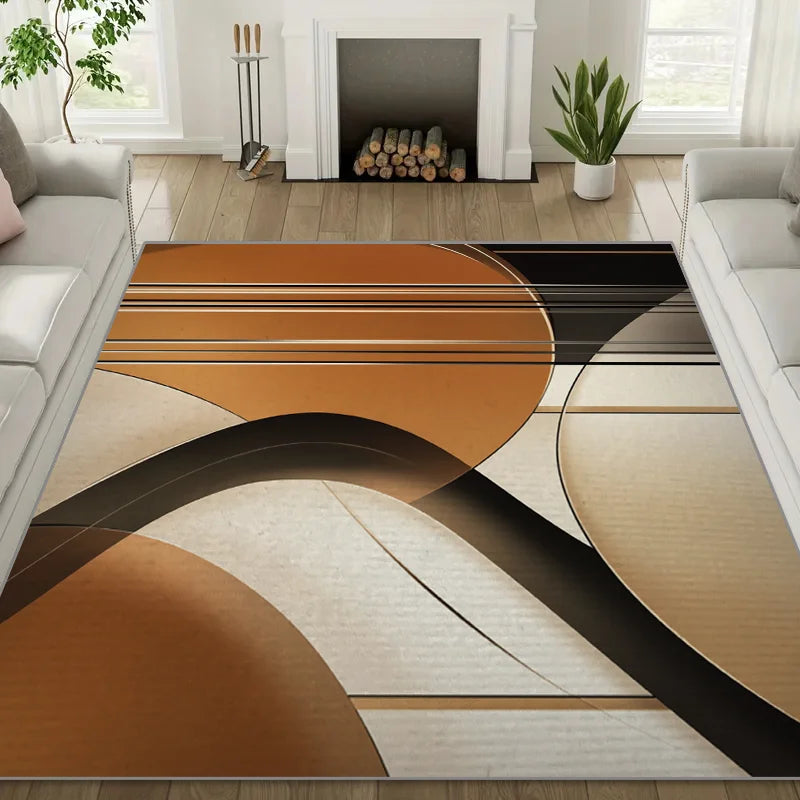 Modern Minimalist Abstract Geometric Large Area Sofa Carpet Home Anti-Slip Mat Easy Cleaning And Maintenance Living Room Rug
