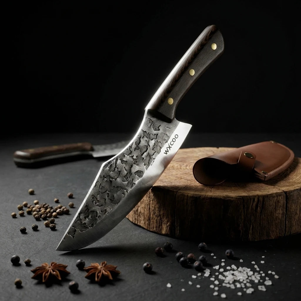1PC Handmade Boning Knife 5CR15 Stainless Steel Butcher's Knife Cooking Knife for Kitchen Multifunction Chef Knife Outdoor Kitchen Knife Cooking Accessories Meat Knife