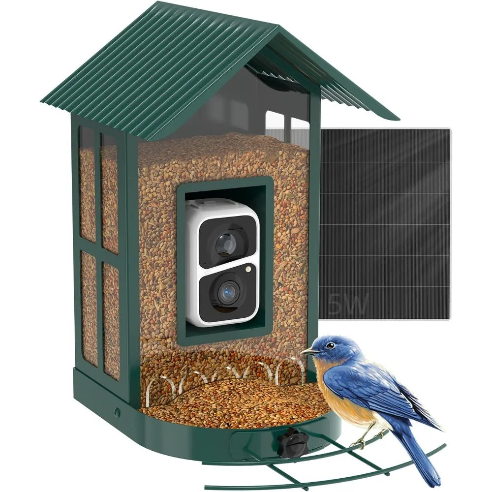 Soliom- Bird Feeder with Camera, 5W Solar Powered, AI Identify Species, Smart Wild Bird Watching, 2K