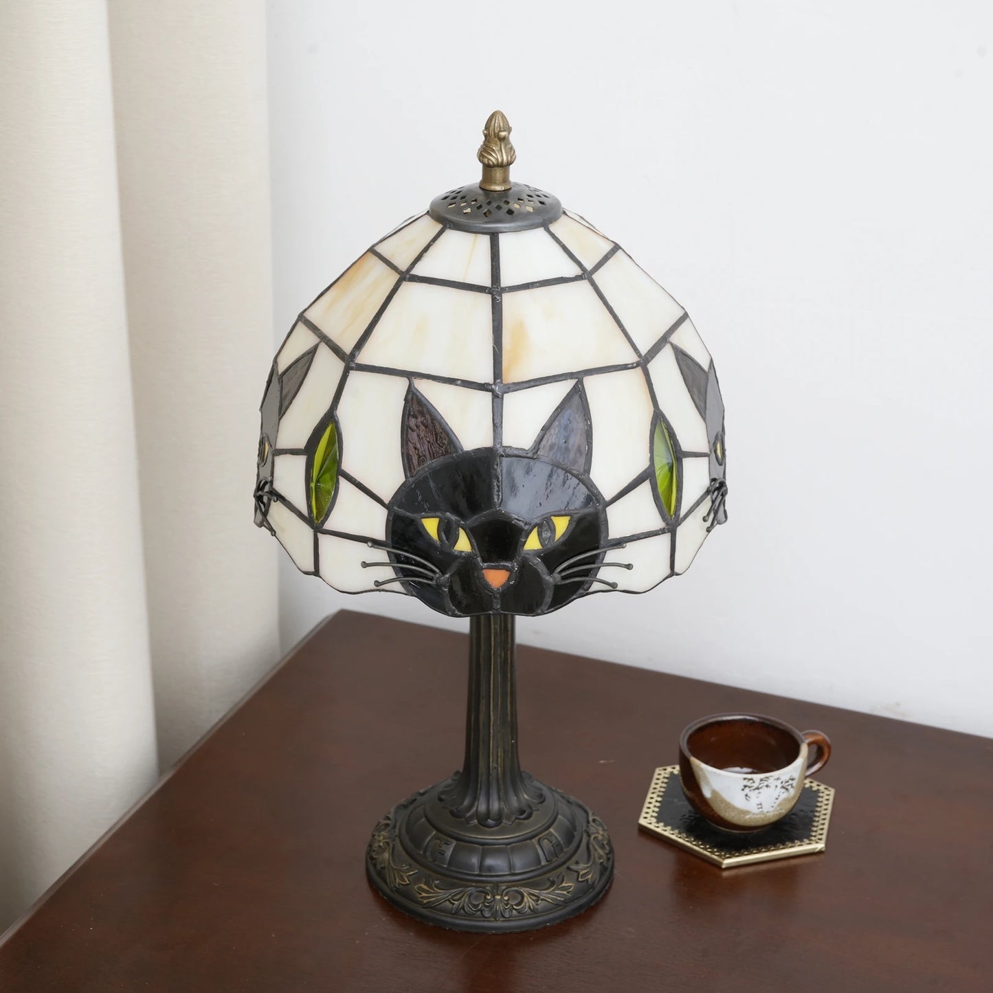 Black Cat Table Lamp for Bedroom Nightstand Decor,Animal Nursery Bedside Lamp for Kid Study Room,Cute Desk Lamp for Girl Room