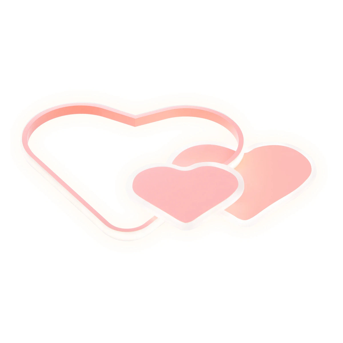 Heart-Shaped LED Ceiling Lamp with Remote Control 36W 3040LM 3000-6000K Adjustable Color Temperature for Bedroom Living Room