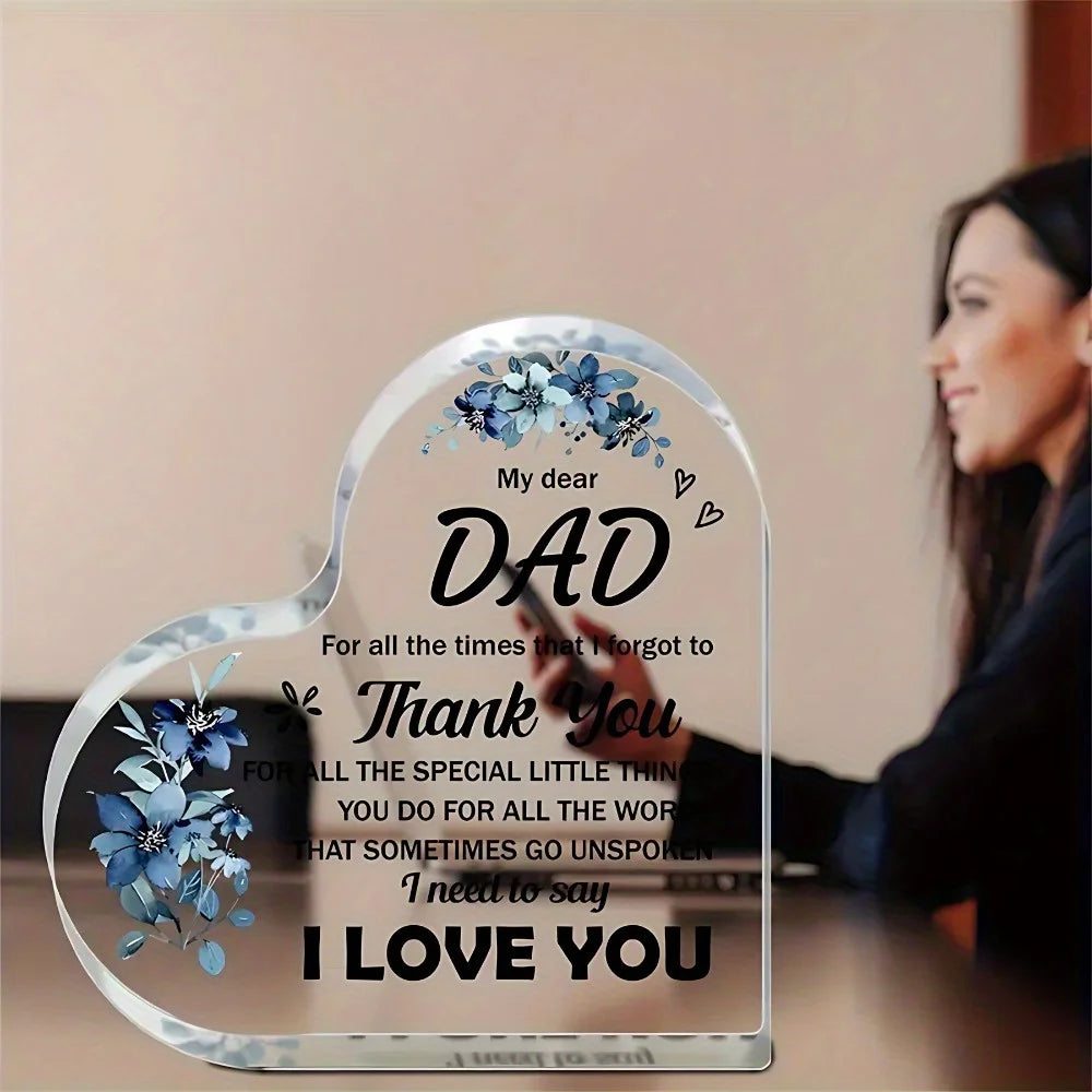 acrylic block puzzle plaque decoration - Exquisite gift for daughter and son to father - Christmas and Thanksgiving