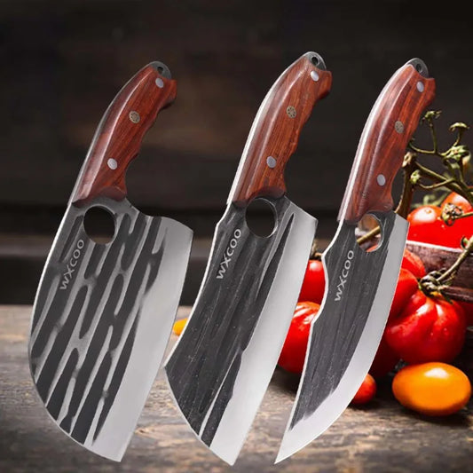 2PCS/3PCS/5PCS Stainless Steel Boning Knife Set Professional Sharp Multipurpose Kitchen Knife High Quality Handmade Forged