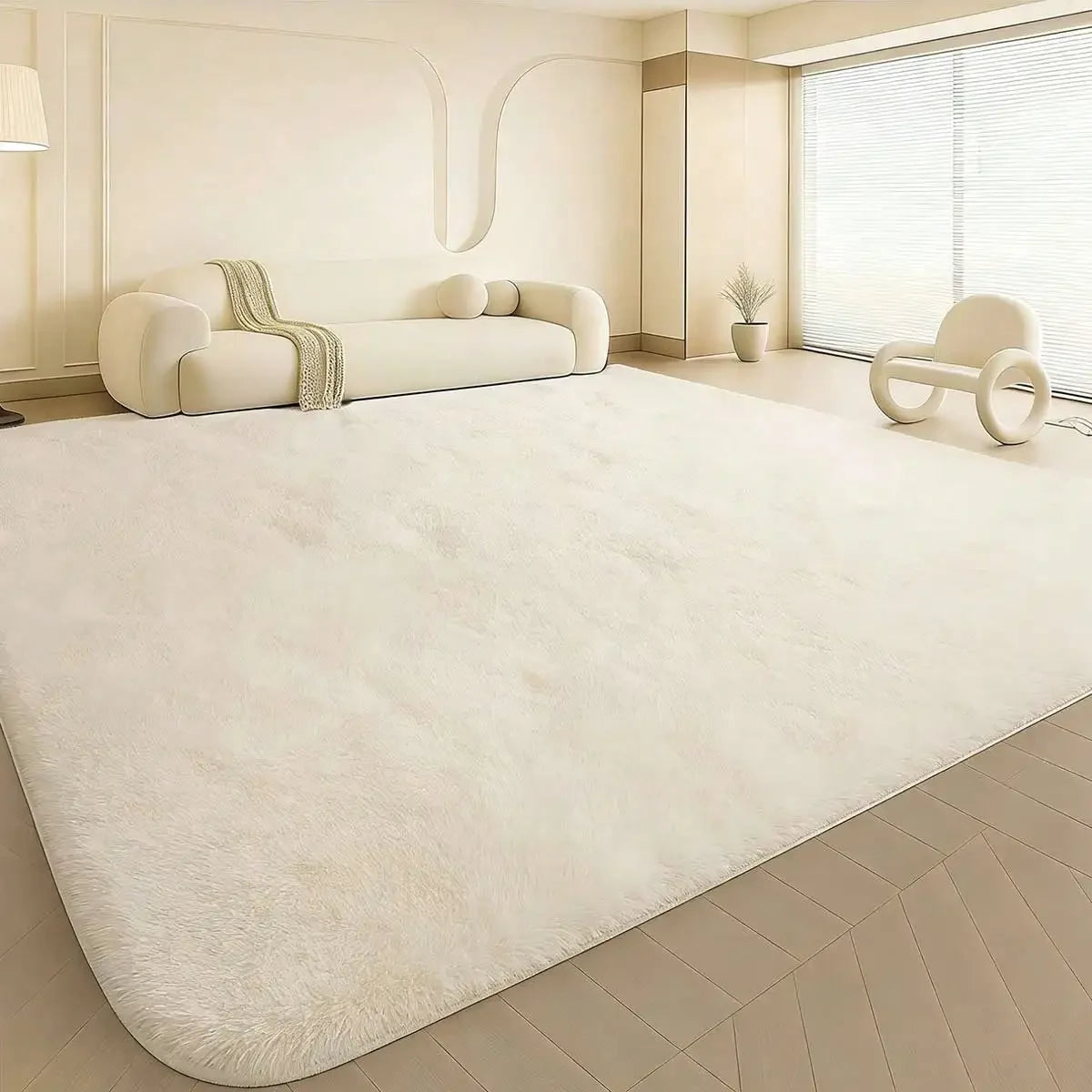 eluckya Plush And Thick Long-Pile Carpet, Super Soft And Comfortable Rug, Non-Slip Thick Pile Carpet, Suitable For Bedrooms, Living Rooms, Bathrooms, Dorm Rooms, Room Decor, Kitchen Essentials, Family Gatherings, Valentine's