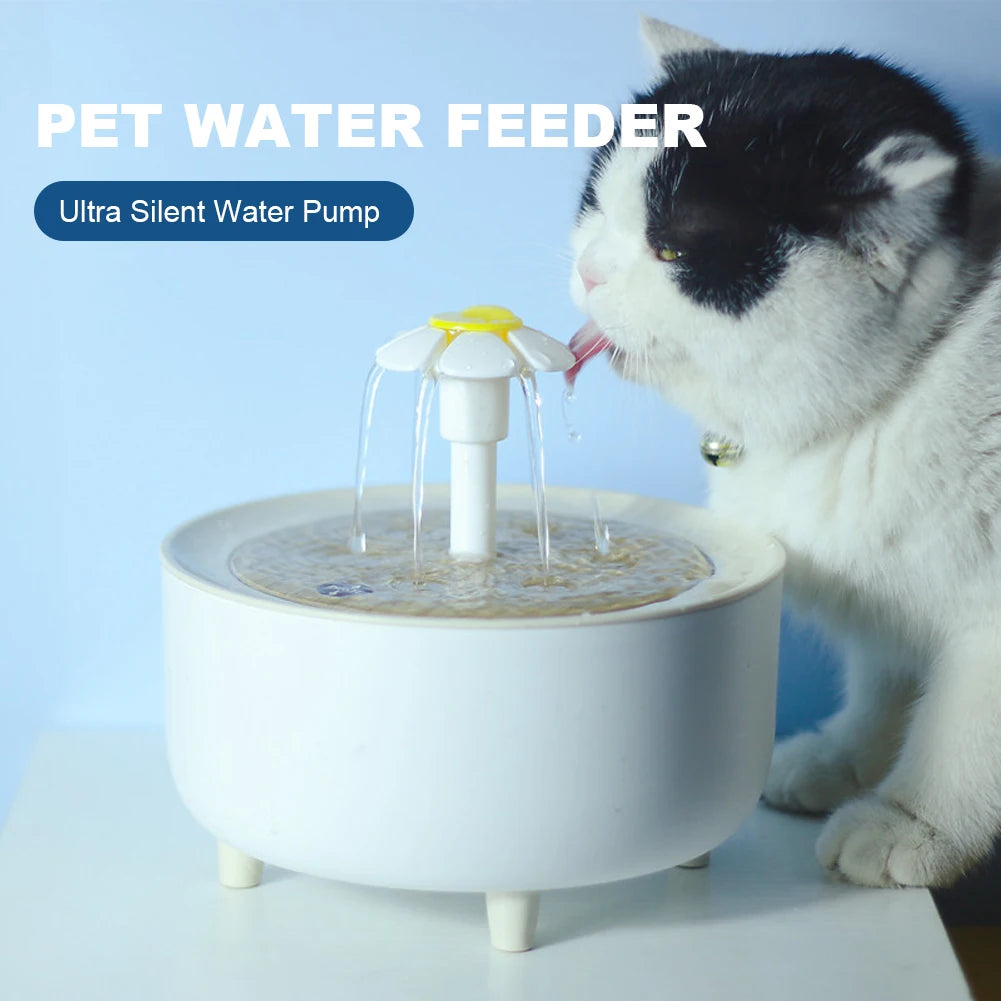 1200ml USB Electric Mute Pet Drink Bowl Automatic Cat Water Fountain Filter Cats Water Dispenser Automatic Cat Drink Bowl Filter