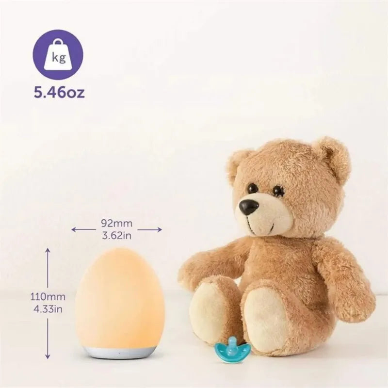 7 Color Changing Night Light RGB Remote Control Touch Dimmable Lamp Portable Table Bedside Lamps USB Rechargeable Night Lamp