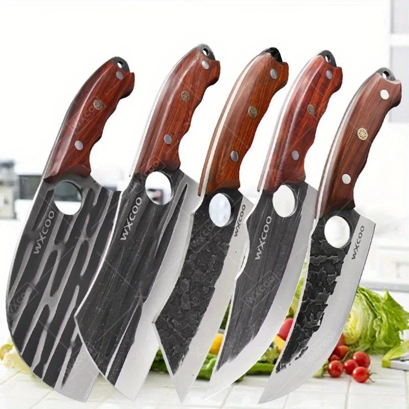 2PCS/3PCS/5PCS Stainless Steel Boning Knife Set Professional Sharp Multipurpose Kitchen Knife High Quality Handmade Forged