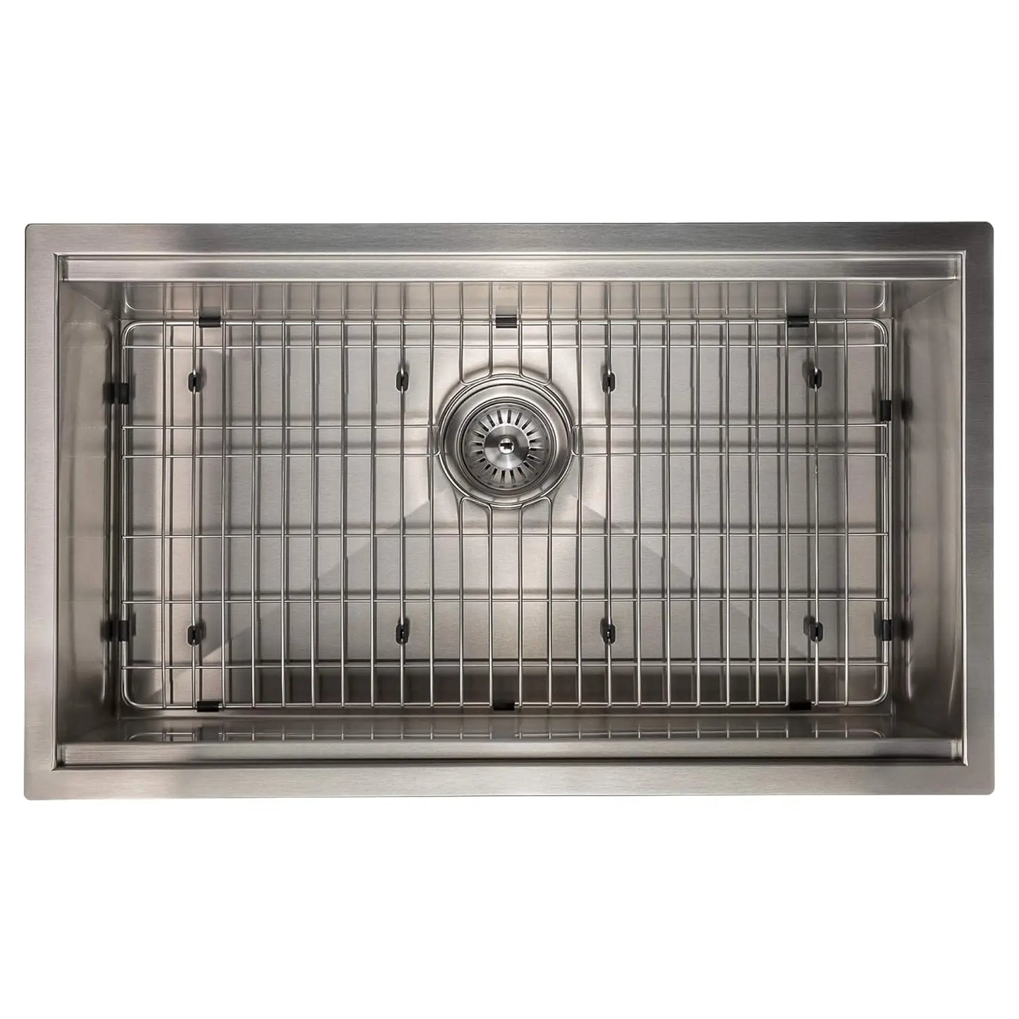 30 in Undermount Single Bowl Stainless Steel Kitchen Sink with Bottom Grid Accessories, Custom