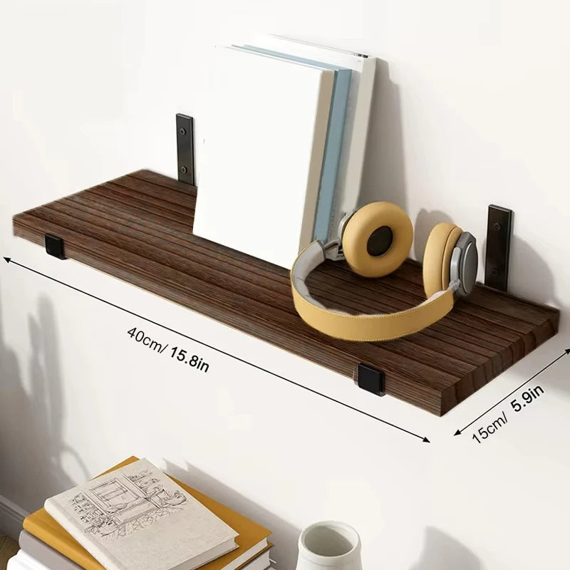 5pcs layers floating shelf, a word board shelf,Wall organizer, strong bearing capacity, including iron frame