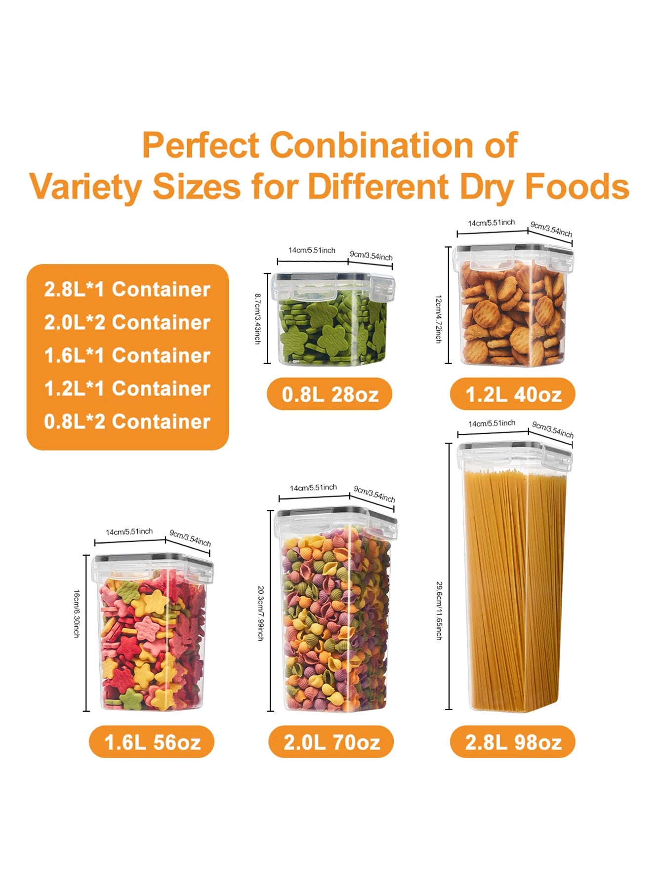 14pcs，kitchen gadgets, sealed pasta boxes with LIDS, labels and markings - versatile containers for pasta, dry food,