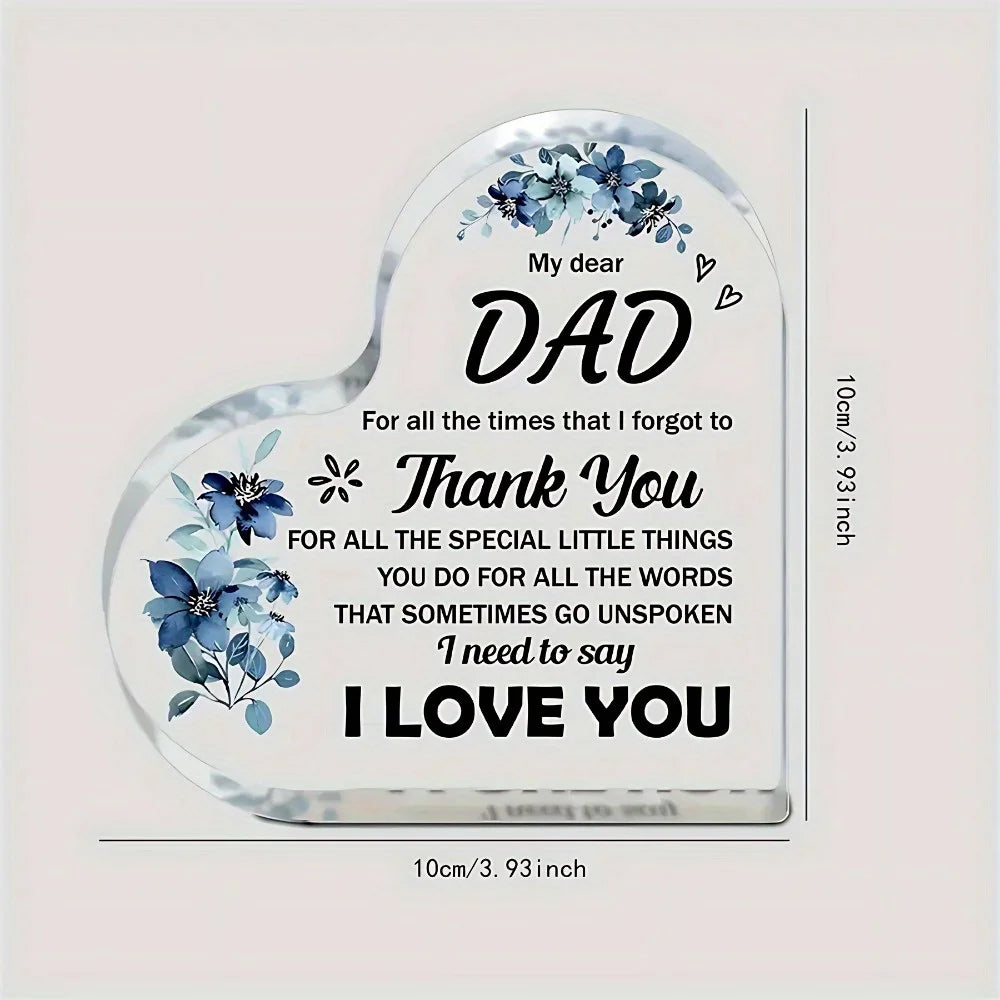 acrylic block puzzle plaque decoration - Exquisite gift for daughter and son to father - Christmas and Thanksgiving