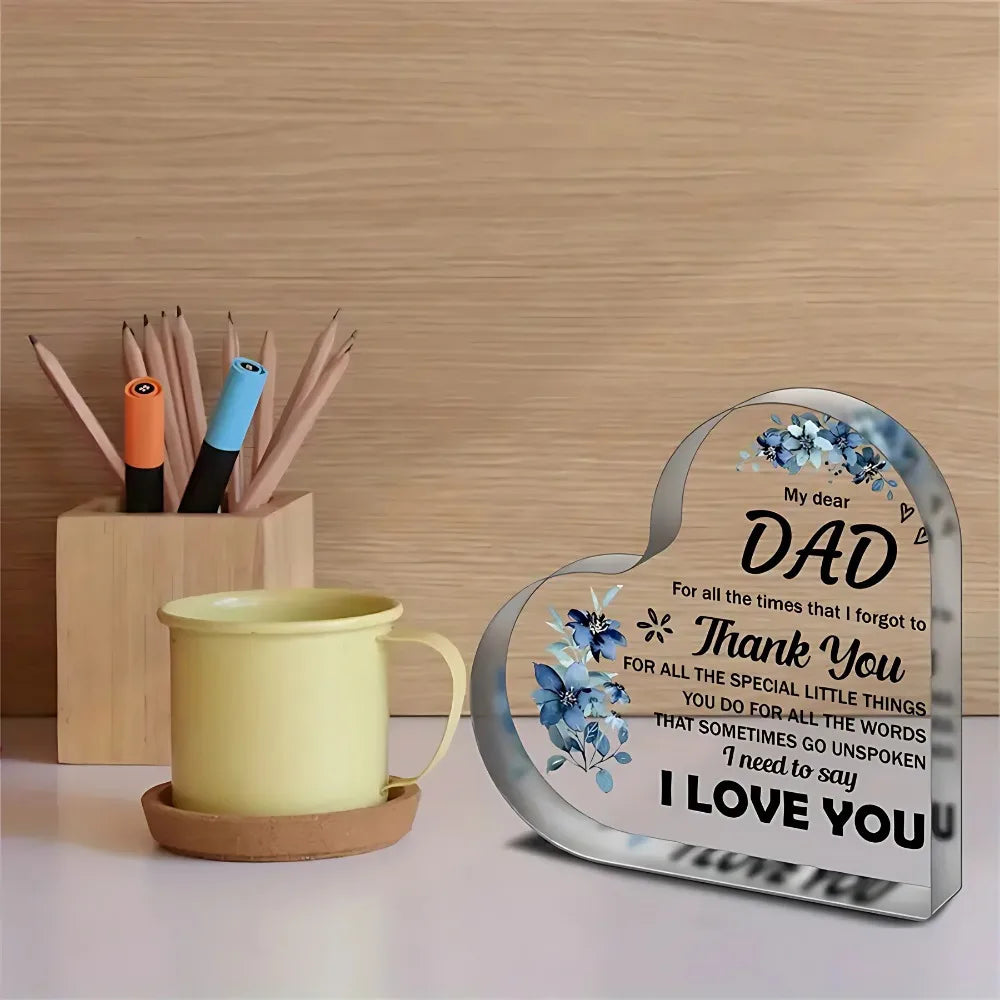 acrylic block puzzle plaque decoration - Exquisite gift for daughter and son to father - Christmas and Thanksgiving