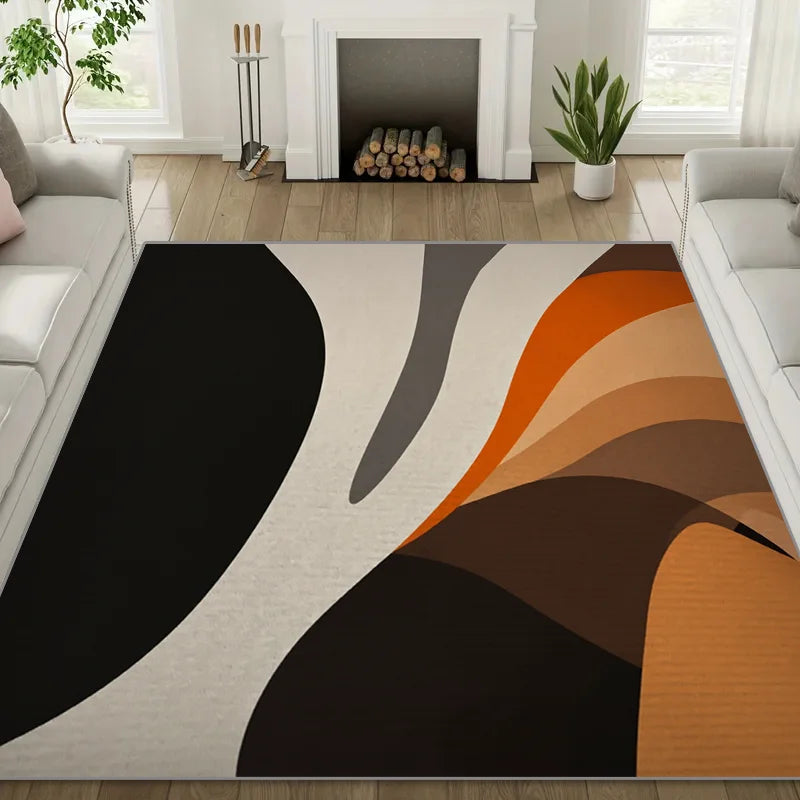 Modern Minimalist Abstract Geometric Large Area Sofa Carpet Home Anti-Slip Mat Easy Cleaning And Maintenance Living Room Rug