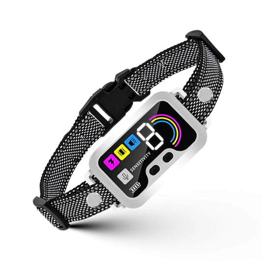 Smart Dog Bark Collar for Large Medium Dogs Smart Ultrasonic Deterrent Device Rechargeable Anti Barking Collar